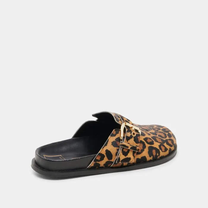 Mules and Clogs Women Dolce Vita Sunday Flats Leopard Calf Hair