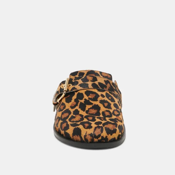 Mules and Clogs Women Dolce Vita Sunday Flats Leopard Calf Hair