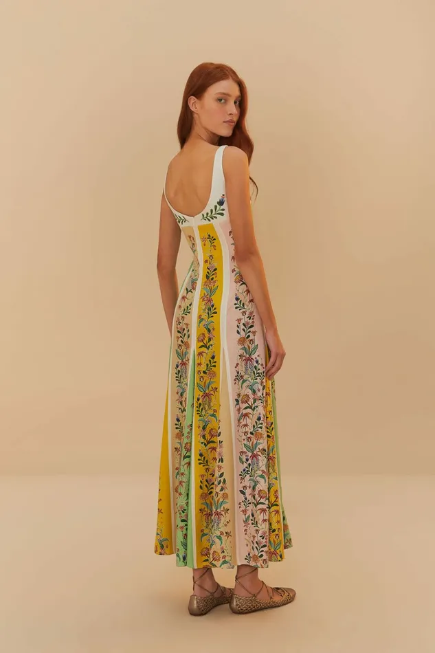 Multicolor Delicate Floral Stripes Lenzing Ecovero Euroflax Maxi Dress Women FARM Rio Maxi Dresses Multicolor Delicate Floral Stripes Lenzing Ecovero Euroflax Maxi Dress Women FARM Rio Maxi Dresses