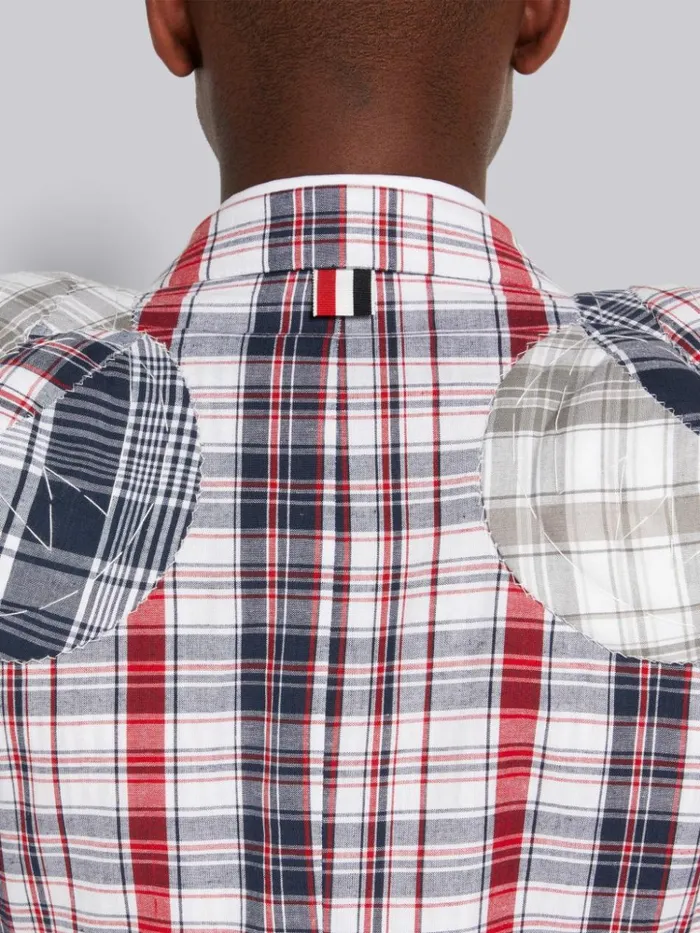 Multicolor Funmix Stripe Plaid Stacked Shoulder Pad Jacket Rwbwht Men Thom Browne Jackets and Suiting