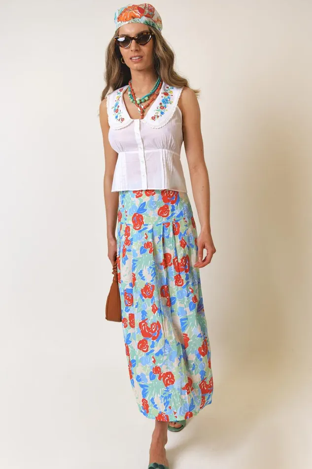 Nancy Collage Floral Women RIXO Skirts Nancy Collage Floral Women RIXO Skirts