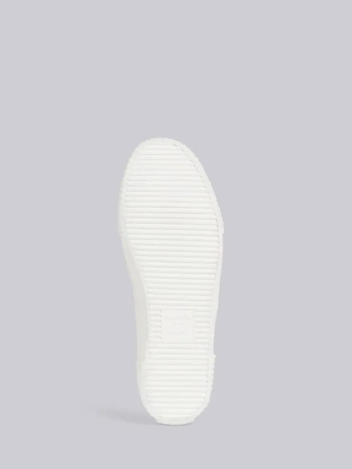 Natural Cotton Canvas Diagonal Stripe Heritage Sneaker Off White Men Thom Browne Sneakers Natural Cotton Canvas Diagonal Stripe Heritage Sneaker Off White Men Thom Browne Sneakers