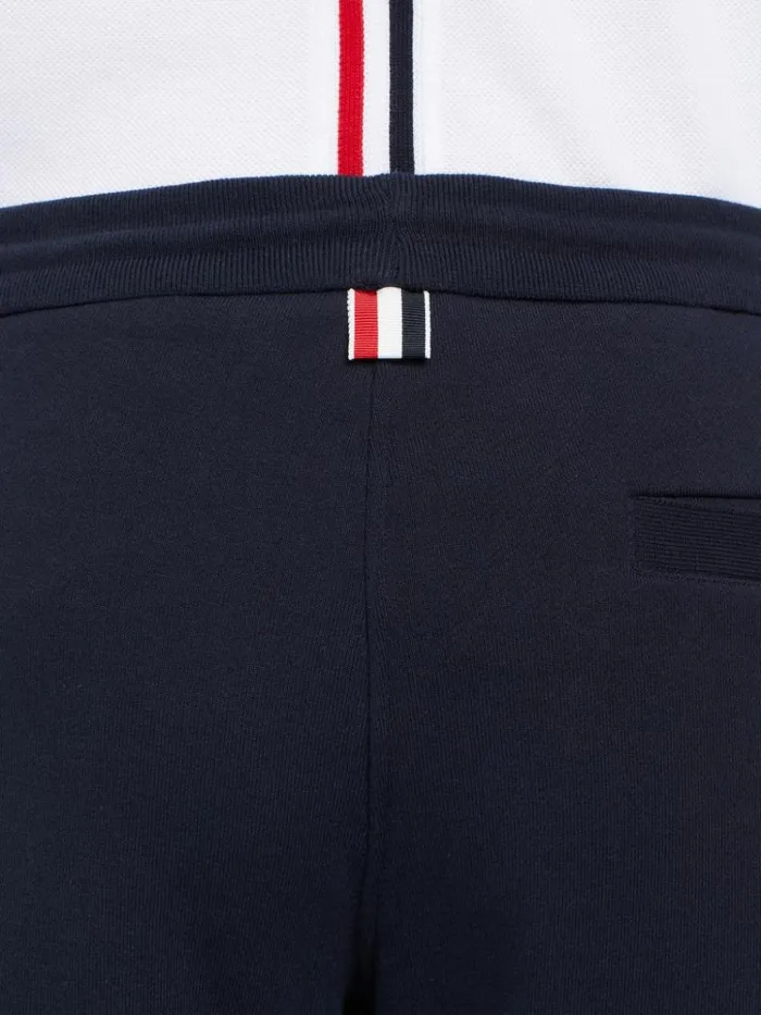 Navy Cotton Loopback Knit Engineered 4bar Sweat Shorts Blue Men Thom Browne Sweats Navy Cotton Loopback Knit Engineered 4bar Sweat Shorts Blue Men Thom Browne Sweats