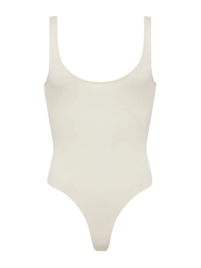Nica Scoopneck Bodysuit Ivory Women L039Agence Camisoles and Tanks