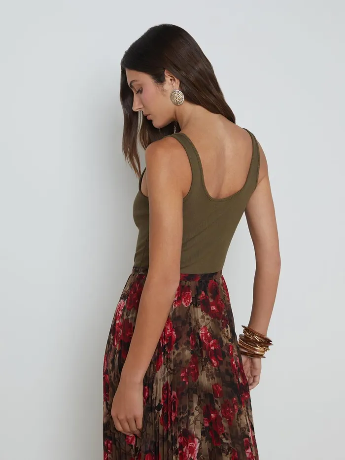Nica Scoopneck Bodysuit Pine Women L039Agence Blouses and Tops