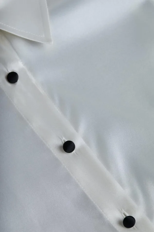 Niccola StretchSilk Blouse Whiteblack Women L039Agence Blouses and Tops Niccola StretchSilk Blouse Whiteblack Women L039Agence Blouses and Tops