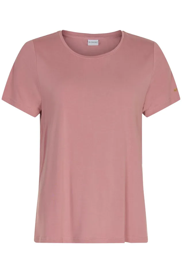 NINA TSHIRT 14312 210 Dusty Rose 210 Women IN FRONT TOPS TSHIRTS