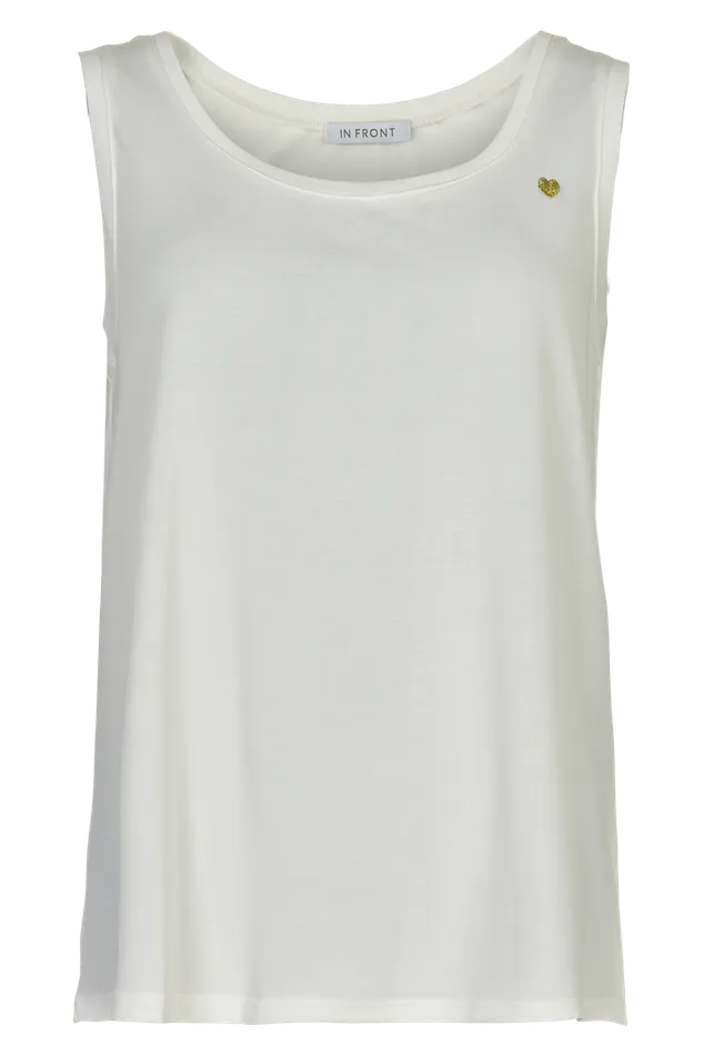 NINA TOP 14313 010 White 010 Women IN FRONT TOPS TSHIRTS