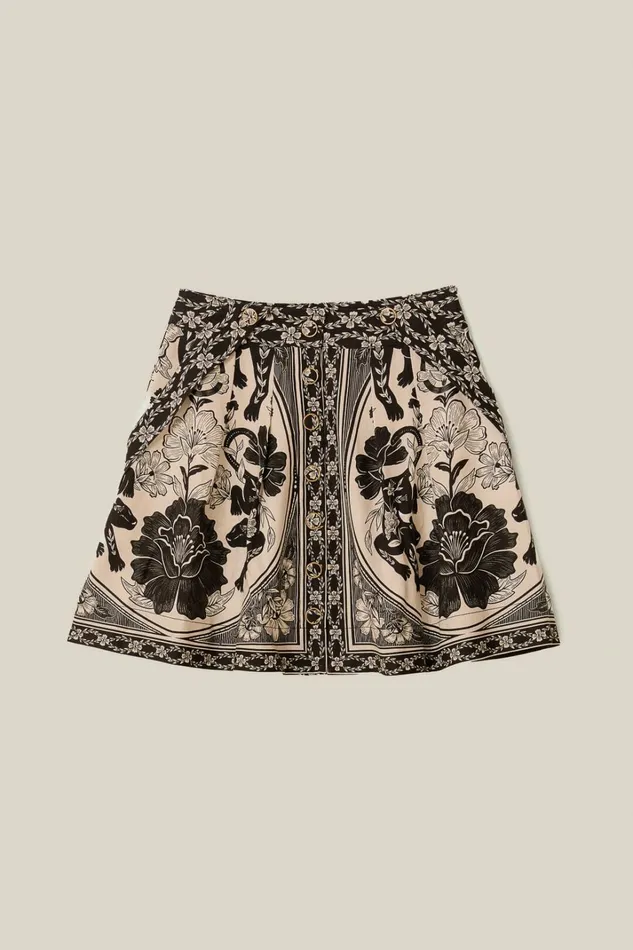 OffWhite Flower Leopards Mini Skirt Women FARM Rio Skirts OffWhite Flower Leopards Mini Skirt Women FARM Rio Skirts