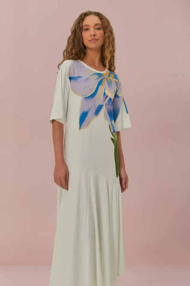 OffWhite Flower Maxi Dress Women FARM Rio Maxi Dresses OffWhite Flower Maxi Dress Women FARM Rio Maxi Dresses