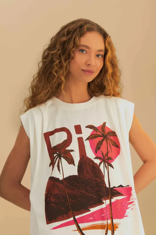 OffWhite Rio Sleeveless Organic Cotton Jumpsuit Women FARM Rio Jumpsuits OffWhite Rio Sleeveless Organic Cotton Jumpsuit Women FARM Rio Jumpsuits