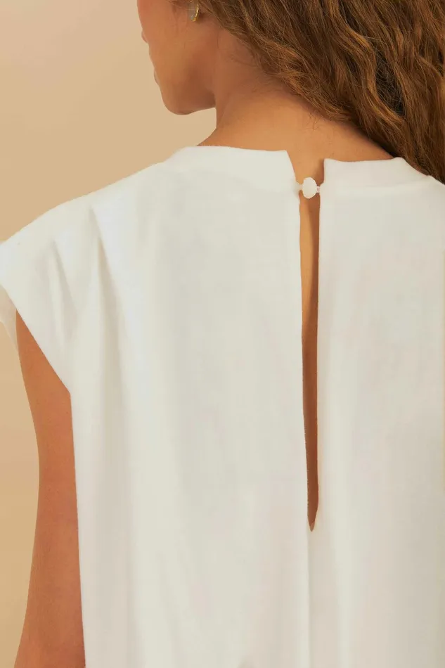 OffWhite Rio Sleeveless Organic Cotton Jumpsuit Women FARM Rio Jumpsuits OffWhite Rio Sleeveless Organic Cotton Jumpsuit Women FARM Rio Jumpsuits