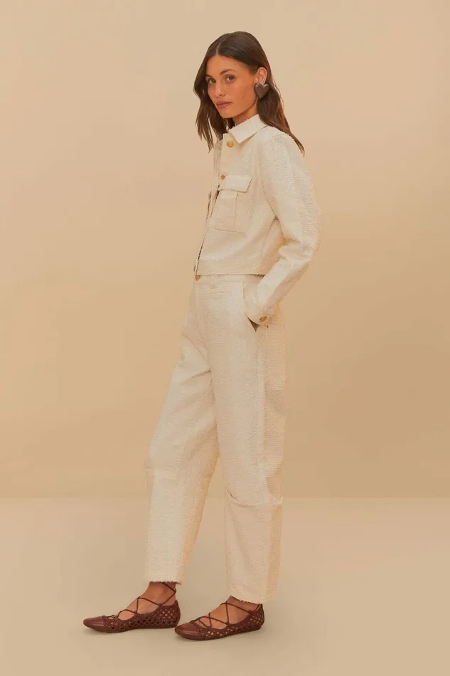 OffWhite Twill Laser Carpenter Pants Women FARM Rio Pants