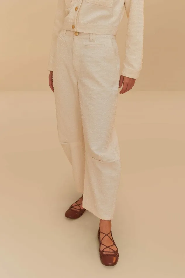 OffWhite Twill Laser Carpenter Pants Women FARM Rio Pants