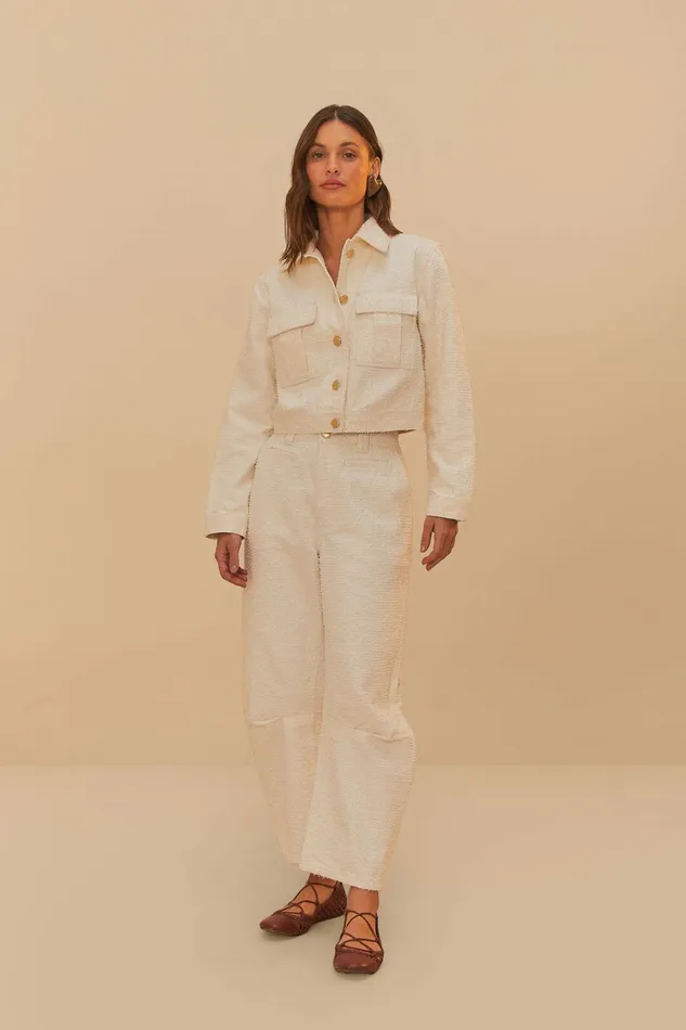OffWhite Twill Laser Carpenter Pants Women FARM Rio Pants