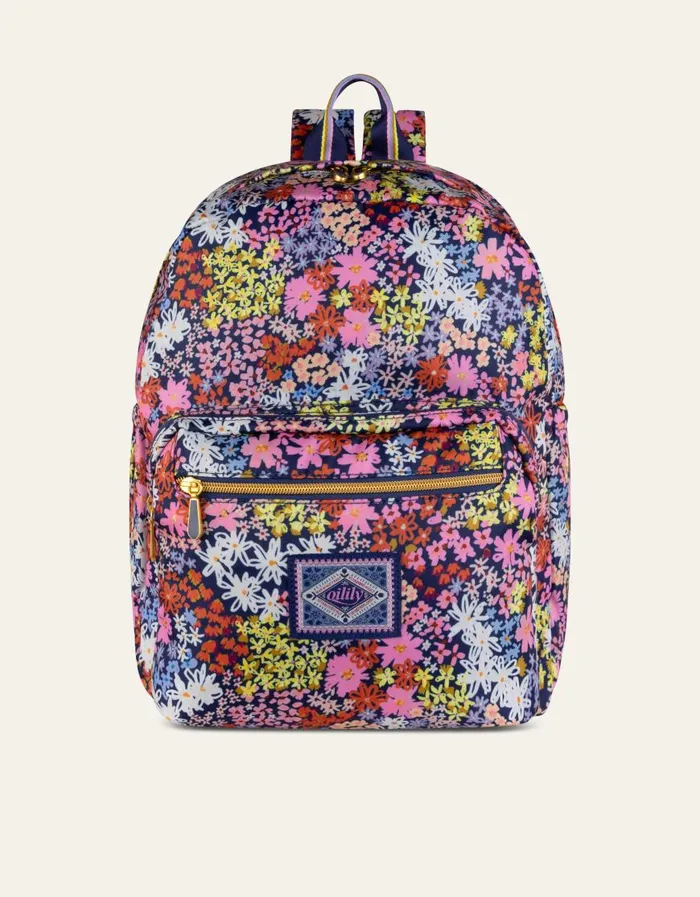 Oilily Backpacks Bags Baos Backpack Vitamine Flowersblue Print