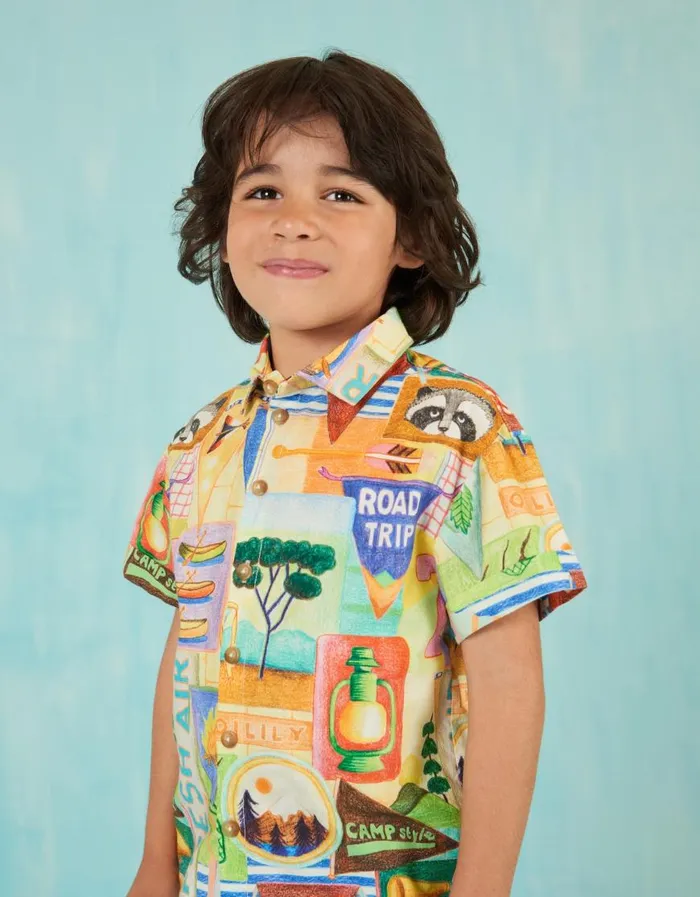 Oilily Blouses Boys Bikkel Blouse Campsurf Spray