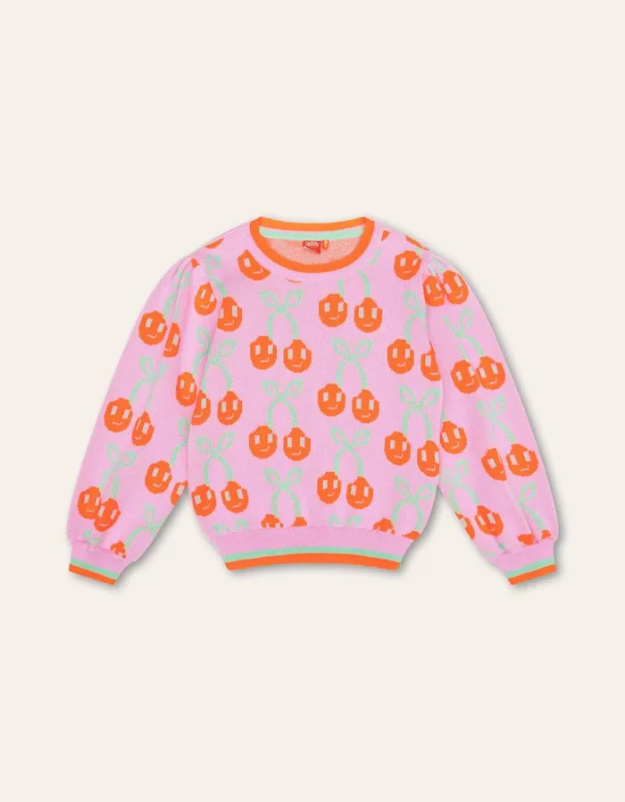 Oilily Pullovers and Cardigans Girls Kersje Pullover Fuchsia Pink