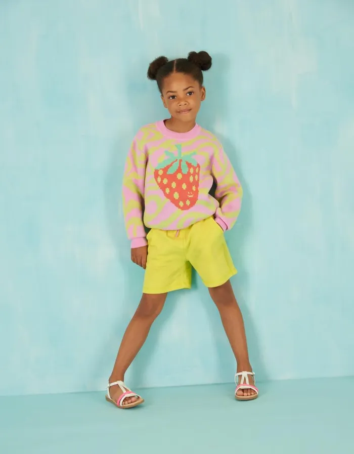 Oilily Pullovers and Cardigans Girls Kiwi Pullover Fuchsia Pink Oilily Pullovers and Cardigans Girls Kiwi Pullover Fuchsia Pink