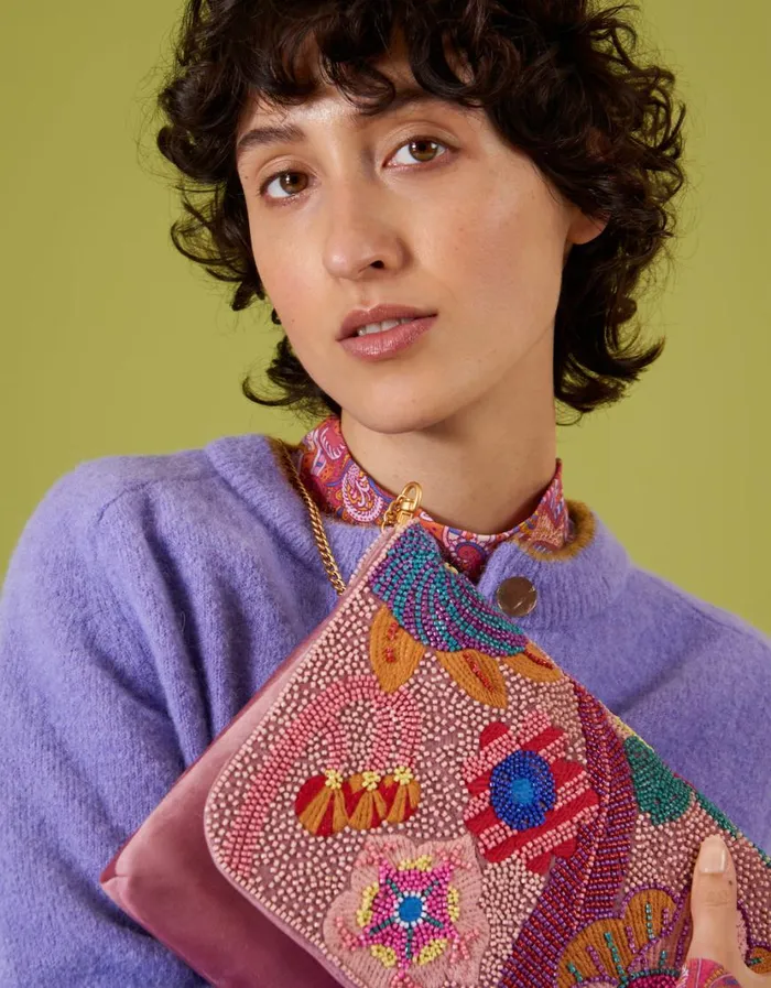 Oilily Shoulder Bags Bags Steve Shoulder Bag Beads and Embroiderylilas