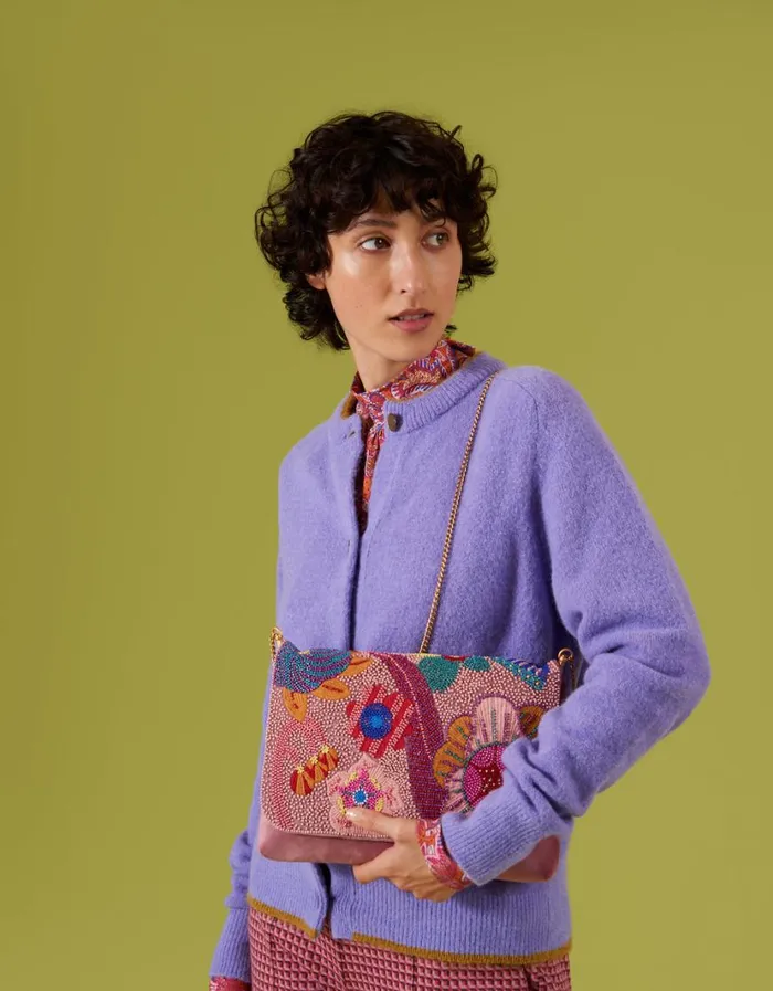 Oilily Shoulder Bags Bags Steve Shoulder Bag Beads and Embroiderylilas