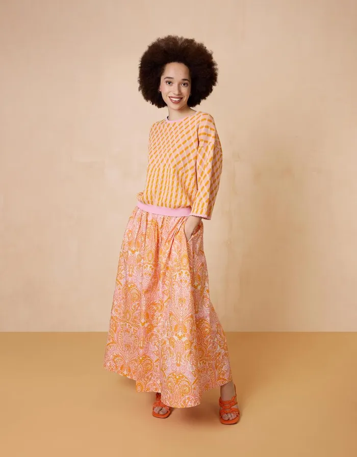 Oilily Skirts Women Sairie Skirt Marker Paisleyorange Crush Oilily Skirts Women Sairie Skirt Marker Paisleyorange Crush