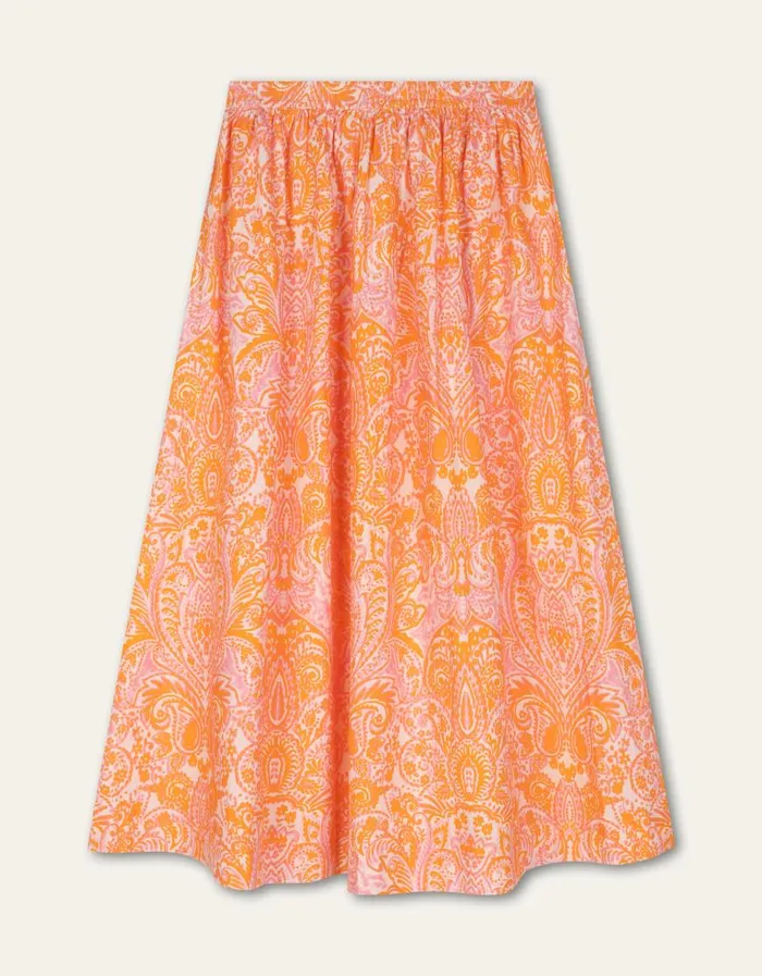 Oilily Skirts Women Sairie Skirt Marker Paisleyorange Crush Oilily Skirts Women Sairie Skirt Marker Paisleyorange Crush