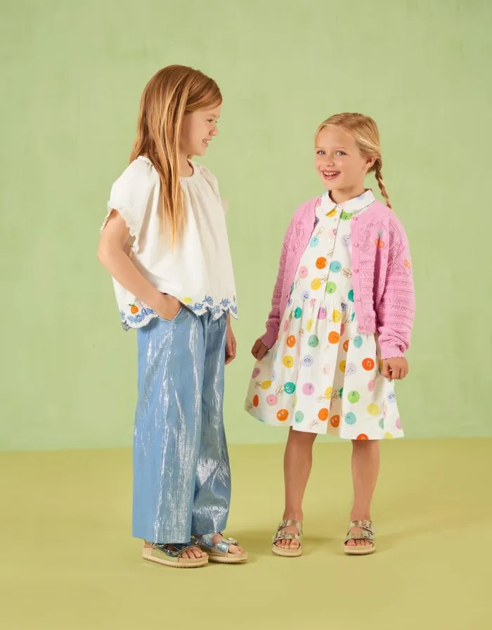 Oilily TShirts and Tops Girls Bazar Blouse Turtle Dove Oilily TShirts and Tops Girls Bazar Blouse Turtle Dove