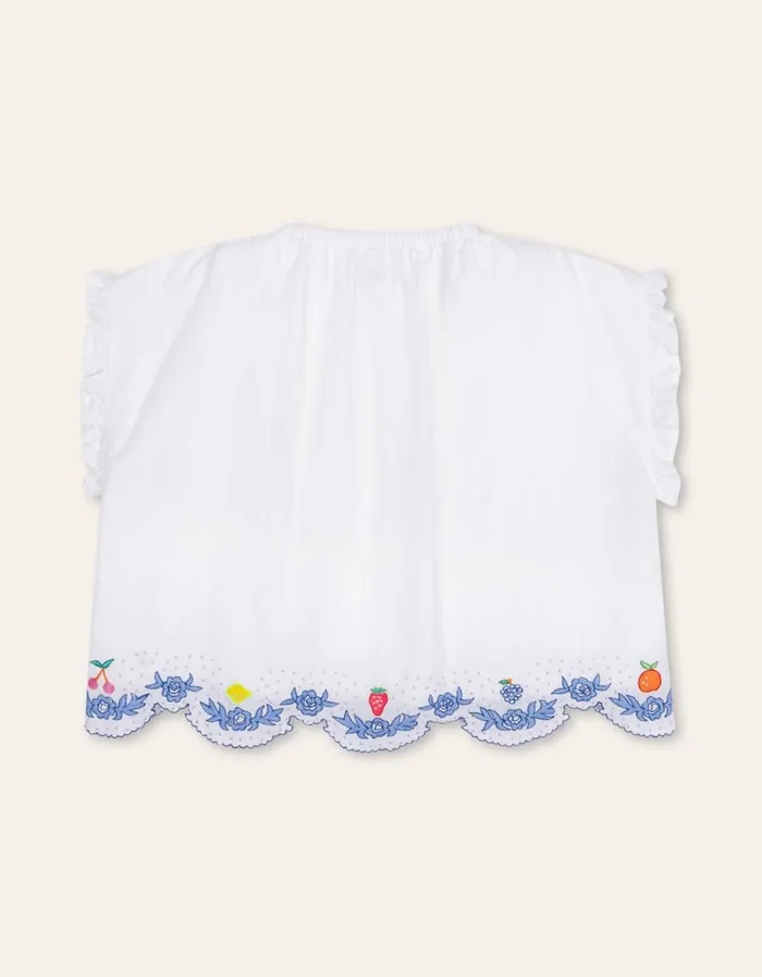 Oilily TShirts and Tops Girls Bazar Blouse Turtle Dove Oilily TShirts and Tops Girls Bazar Blouse Turtle Dove