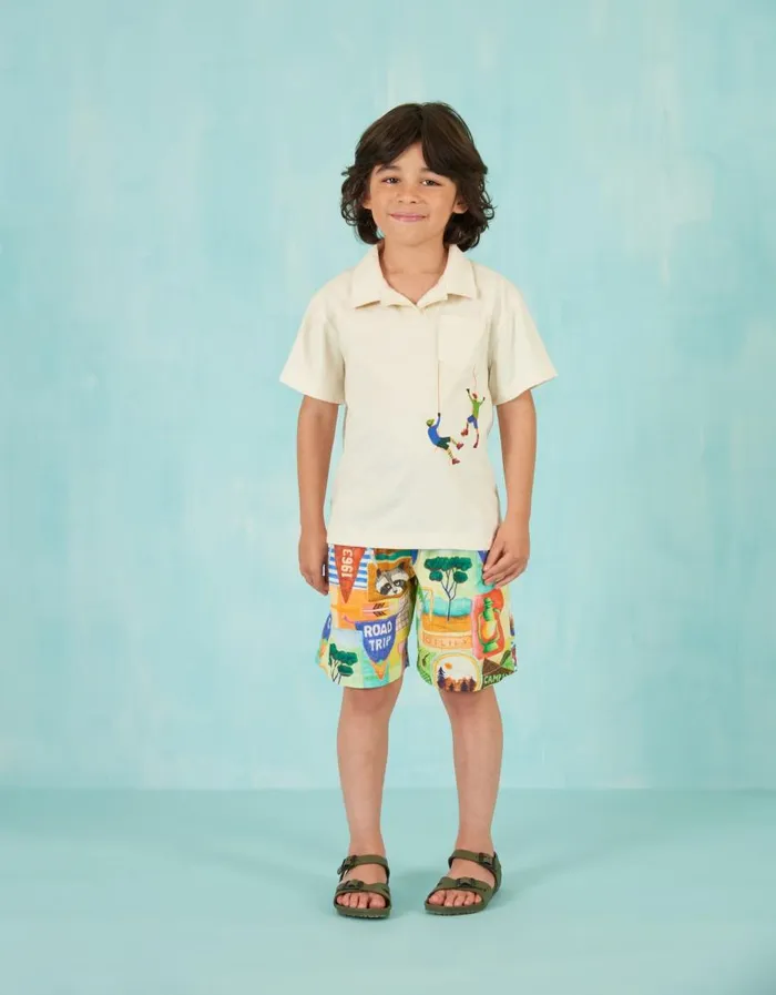 Oilily TShirts Boys Timothy TShirt Campturtle Dove Oilily TShirts Boys Timothy TShirt Campturtle Dove