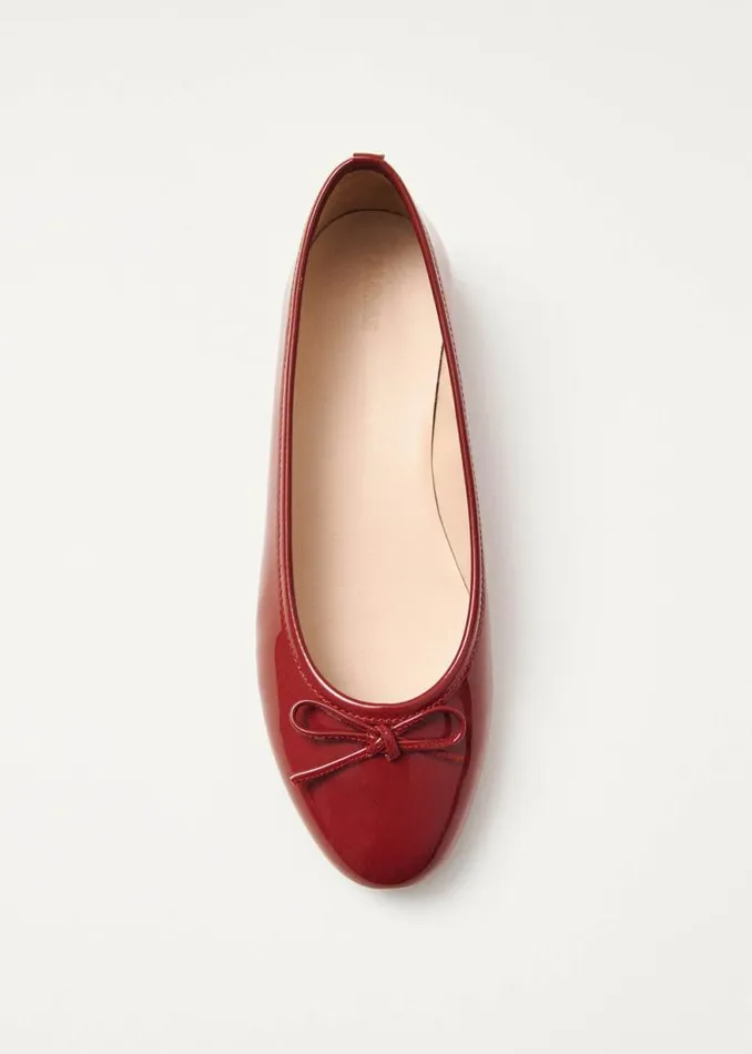 Oriana Onix Red Leather Ballet Flats Women ALOHAS Ballet Flats