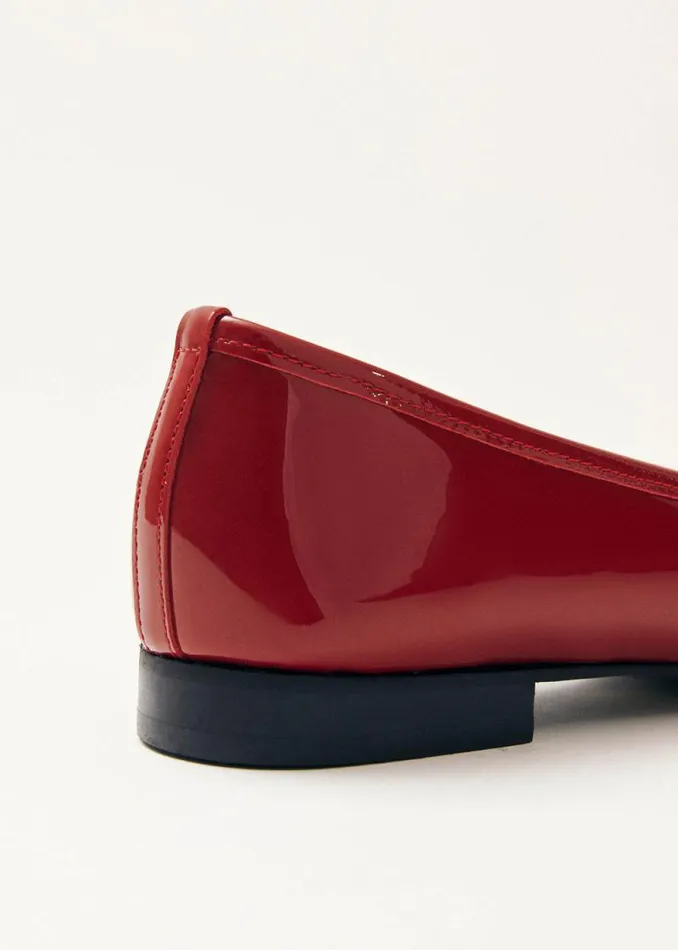 Oriana Onix Red Leather Ballet Flats Women ALOHAS Ballet Flats