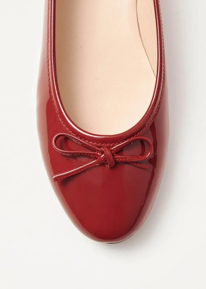 Oriana Onix Red Leather Ballet Flats Women ALOHAS Ballet Flats