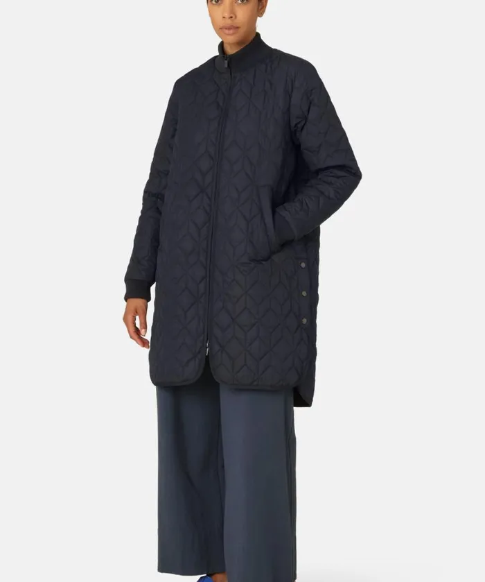 Outerwear Ilse Jacobsen All Jackets And Coats Padded Quilt Coat 8211 Dark Indigo