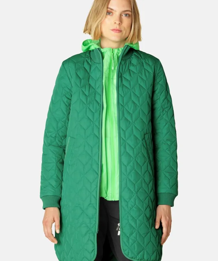 Outerwear Ilse Jacobsen All Jackets And Coats Padded Quilt Coat 8211 Sea Plant