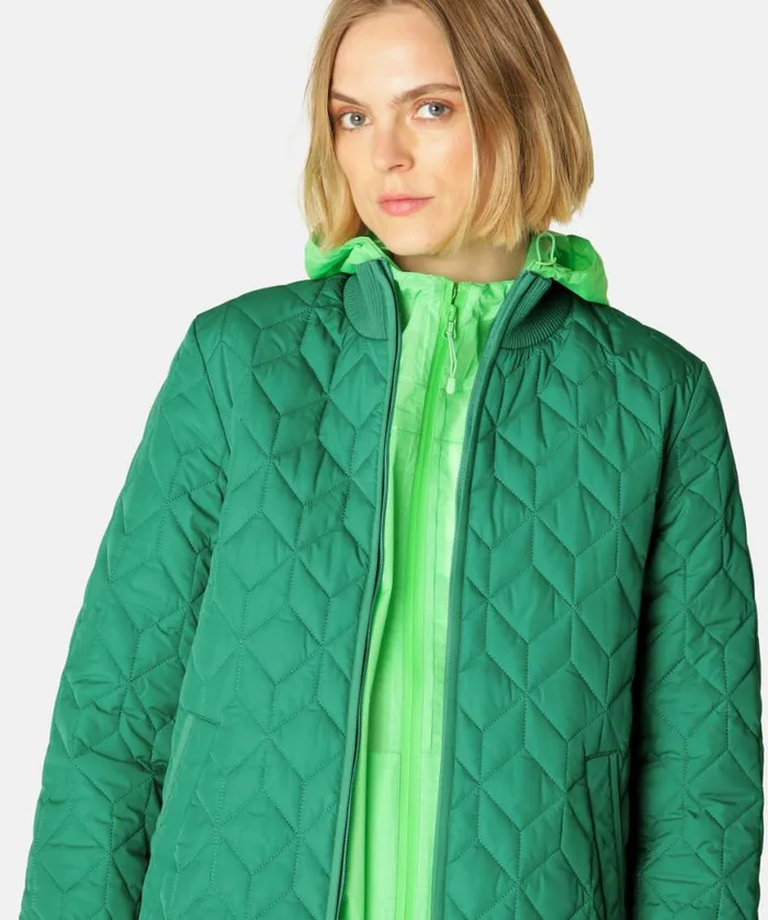 Outerwear Ilse Jacobsen All Jackets And Coats Padded Quilt Coat 8211 Sea Plant