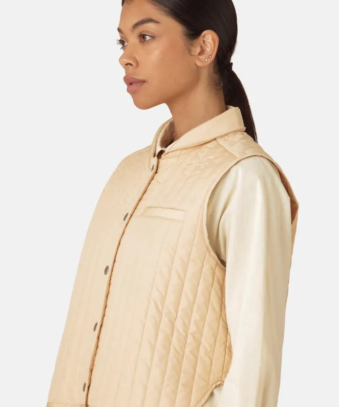 Outerwear Ilse Jacobsen All Jackets And Coats Quilt Vest 8211 Beige