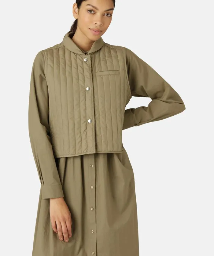Outerwear Ilse Jacobsen All Jackets And Coats Quilt Vest 8211 Sage