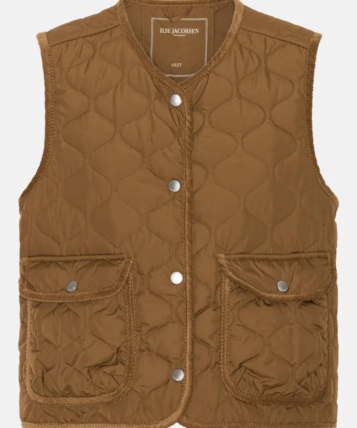Outerwear Ilse Jacobsen All Jackets And Coats Quilt Vest 8211 Walnut