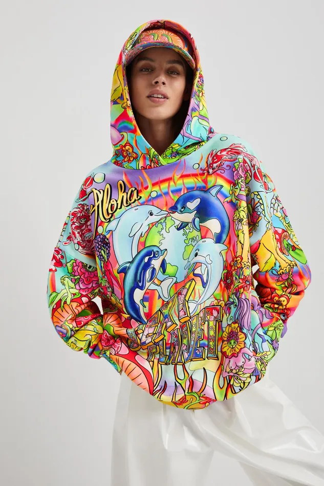Oversized Hooded Sweatshirt Women Desigual Sweatshirts