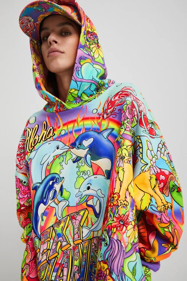 Oversized Hooded Sweatshirt Women Desigual Sweatshirts