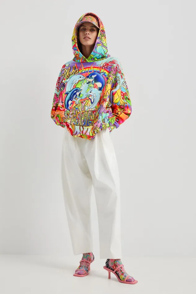 Oversized Hooded Sweatshirt Women Desigual Sweatshirts