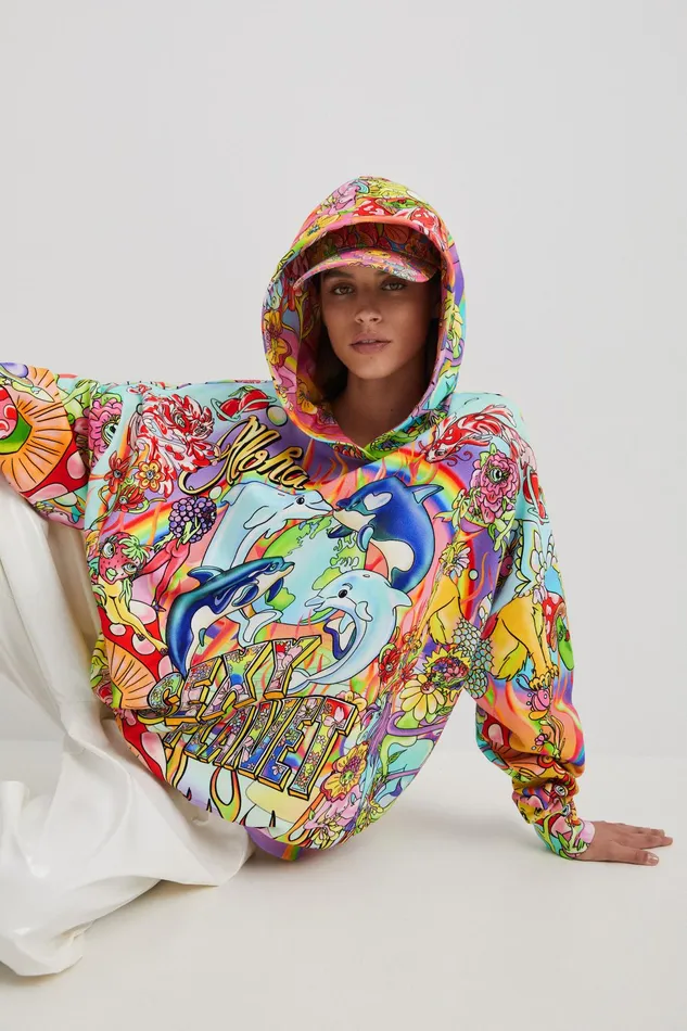 Oversized Hooded Sweatshirt Women Desigual Sweatshirts