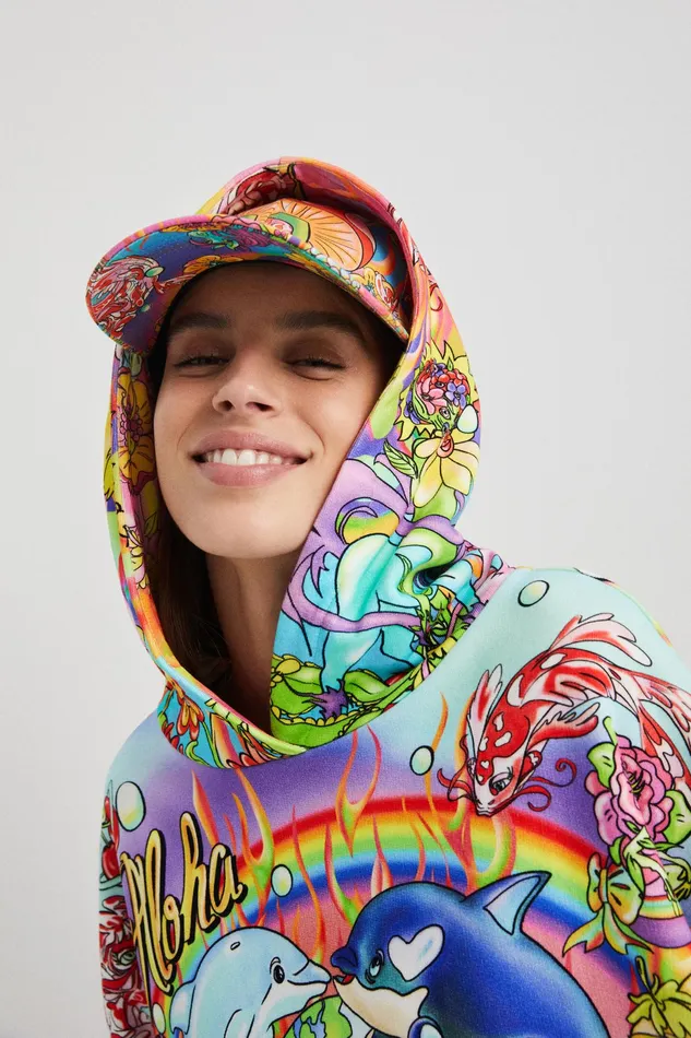 Oversized Hooded Sweatshirt Women Desigual Sweatshirts