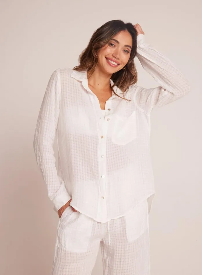 Oversized Pocket Button Down 8211 White Women Bella Dahl Button Down