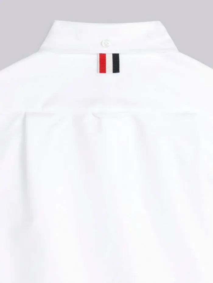 Oxford French Cuff Point Collar Tuxedo Bib Shirt White GirlsBoys Thom Browne Dresses And Shirts