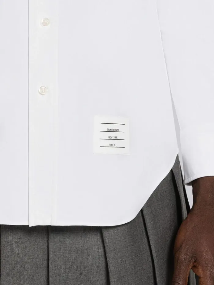 Oxford Longsleeve Shirt White Men Thom Browne Shirting Oxford Longsleeve Shirt White Men Thom Browne Shirting