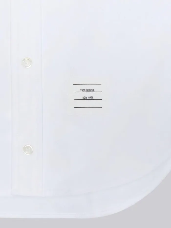 Oxford Round Collar Shirt White GirlsBoys Thom Browne Dresses And Shirts