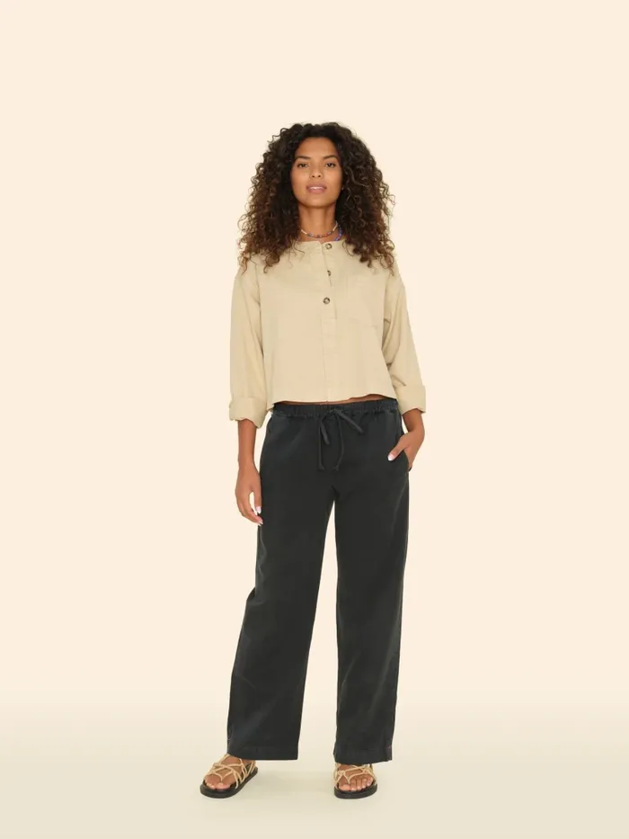 Pants and Jumpsuits XRENA Women Washed Black Dash Twill Pant
