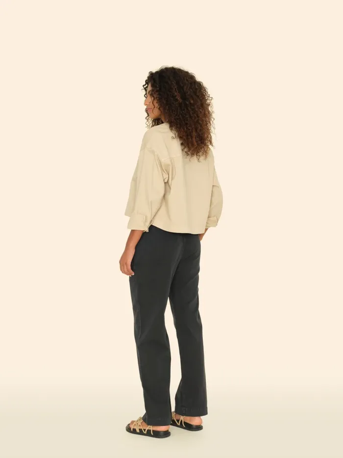 Pants and Jumpsuits XRENA Women Washed Black Dash Twill Pant